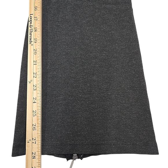 Anthropologie Maeve Womens The Sabine Pull-On Flare Pant Sz L Zippered Leg Grey - Picture 7 of 15